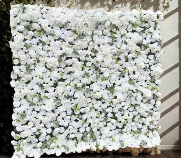 White Rose Flower Wall - Image 5