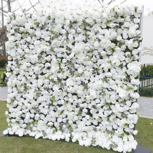 White Rose Flower Wall