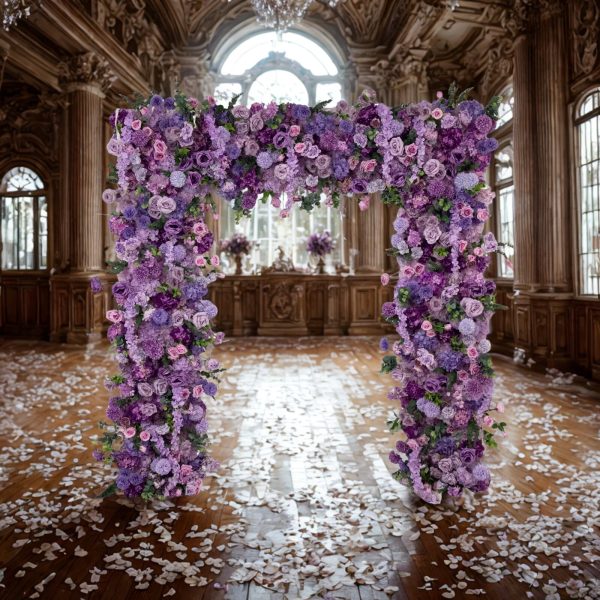 Floral Wall Backdrop Purple - Image 3